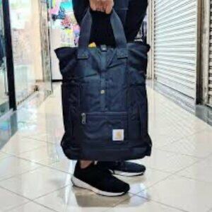 Carhartt Black Roll-Top Backpack Tote - Men's Carry Bag